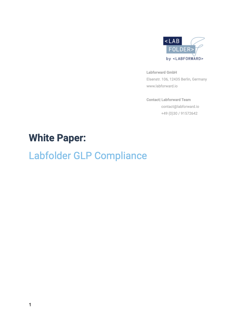 GLP Compliance