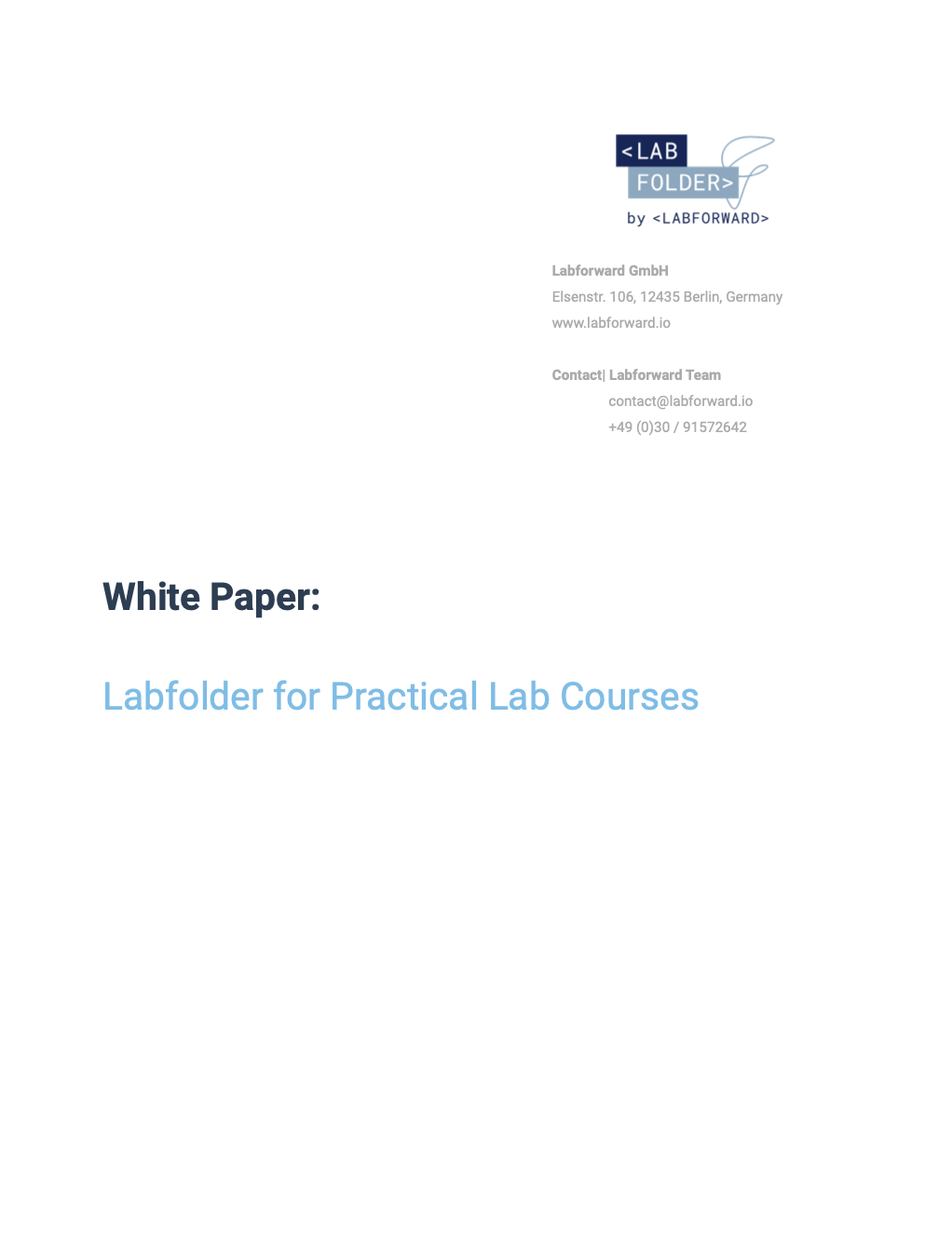 Practical Lab Courses
